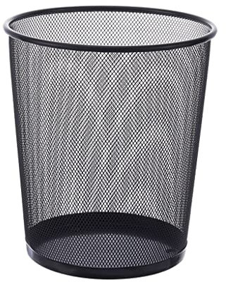 Indoor Trash Can Kitchen Garbage Cans Net Trash Can Office Trash Can Without Lid, Simple Family Bedroom Bathroom Round Waste Paper Thickened Trash Can Garbage and Recycle Bin (Color : B, Size : L)