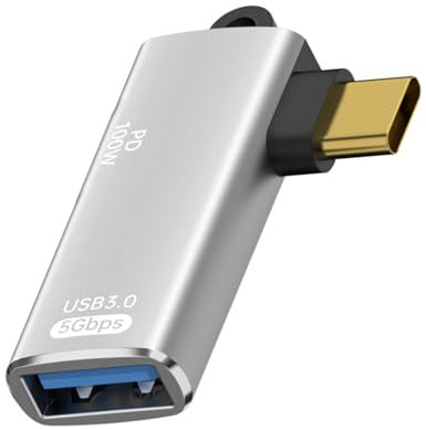 kwoifioy Adattatore convertitore da USB C maschio a USB A femmina con velocità di 5 Gbps adatto per computer portatili, telefoni e tablet, gadget tecnologici