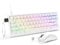 ATTACK SHARK X68 HE & R1 Set Tastiera e Mouse da Gaming, Tastiera RGB Cablata QWERTY 8000Hz Rapid Trigger, RT 0,01mm, Snap Tap, Mouse Wireless SUPERLIGHT 59g, 18000DPI, BT/2.4G/Cablato, Bianco