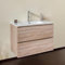 Yellowshop | Mobile Bagno Sospeso CLOE - Composizione Completa con Lavabo Ceramica, Chiusura Soft Close, Finitura Rovere (90 cm, Mobile con Lavabo)