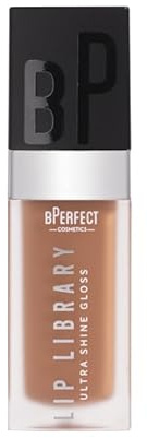 BPerfect Lip Library Lip Gloss – High-Shine Hydrating Gloss with Jojoba Oil – Shades Starstruck (Warm Brown Nude)