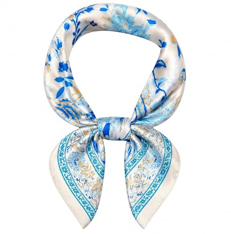 MAIRY Silk Hair Scarf Fashion Ladies Satin Hijab Paisley Bandanas Lightweight Square Sleeping Wraps Neck Head Scarves SF-M73