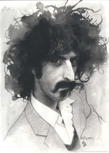 sticker-dealer Aufkleber Frank Zappa by Sebastian Krüger ca. 13x9 cm