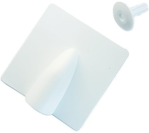 8mm - White Brick Blast Buster & Bush/Grommet Cable Hole Cover Kit – Indoor & Outdoor Single RG6 Coaxial/Satellite Burst Plate Tidy Cap - CCTV - Loops, 3277