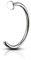 Paula & Fritz® Nose Hoop Ring Nasen-Piercing Nasenpiercing-s Nose für Nasenfluegel als Nasenschmuck Nasenstecker Nostril auch für Augenbraue, Lippe Edelstahl 316L Silber Dicke: 0.6mm, Länge: 8mm