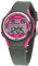SINAR Mädchen-Armbanduhr Jugenduhr Sportuhr Outdoor Digital Quarz 10 bar mit Silikonband und Licht Grau Pink XE-64-8