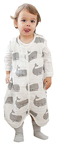 Chils uessy Baby Gigoteuse d'été petits enfants sans manches pyjama 0.5 Tog Enfant Grenouillère à pieds pour garçons et filles Wal L/Koerpergroesse 75-85cm