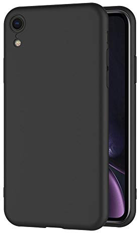 AICEK iPhone XR Hülle, Schwarz Silikon Schutzhülle für iPhone XR Case TPU Bumper iPhone XR Handyhülle (6,1 Zoll)