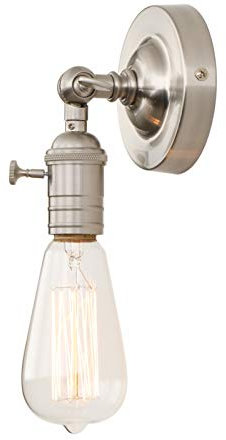 Phansthy Vintage Wandleuchte Wandlampe Wandbeleuchtung Industrie Wandleuchten Loft-Wandbeleuchte Küchenwandleuchte Spiegeleuchte Badezimmerleuchte (Gebürsteter Edelstahl Farbe)