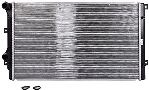BESTPRICE 1x radiatore acqua motore senza telaio Compatibile con AUDI A3, TT, SEAT ALTEA, LEON, TOLEDO, SKODA OCTAVIA 2, SUPERB 2, YETI (5L), VW BEETLE, CADDY, CC B7, EOS