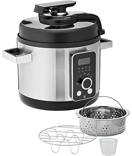 WMF Lono 8in1 Multikocher 6 Liter, Elektrischer Schnellkochtopf, Reiskocher, Dampfgarer, 1100W, Kochautomat, Schongarer, edelstahl matt