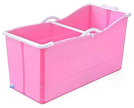 RONGJJ Multifunktion Faltbar Babybadewanne, verdickte Erwachsenen Badewanne, Kinderbadewanne Babybadewanne zusammenklappbar, Pink, A