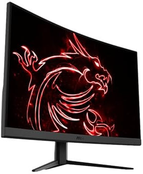 RAMSWIN MSI 32 FHD 1500R Curvature Non-Glare Super Narrow Bezel 1ms 1920 x 1080 165Hz Refresh Rate Tilt Adjustment FreeSync Curved Gaming Monitor (Optix G32C4), Black