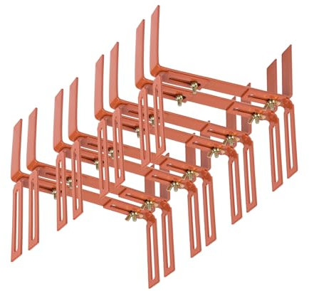 BigDean 8 Stück Blumenkastenhalter terrakotta Standard H-Form Kasten Halter Balkonkastenhalter