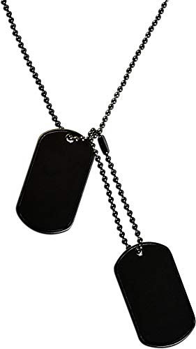normani 1 Paar US ERKENNUNGSMARKEN Dog TAG's Navy Seals HUNDEMARKEN schwarz