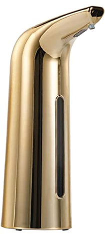 perfk Automatischer Seifenspender, Bad Seifenspender 400 Ml Kapazität, Berührungsloser Automatischer Seifenspender für Die Kitchen Hotel School, Goldene