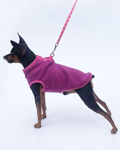 MeiAOBest Haustier Kleidung, Hund kaltes Wetter Mantel Warme Hund Jumper Weiche Fleece Weste Jacke Pullover Kostüm für Welpen Kleine Hunde_Lila(XS)