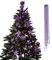 3 m Perlengirlande, luxuriös, Weihnachtsbaum- und Raumdekoration, 8 mm Perlen, 3 m Kette, Fliederfarben