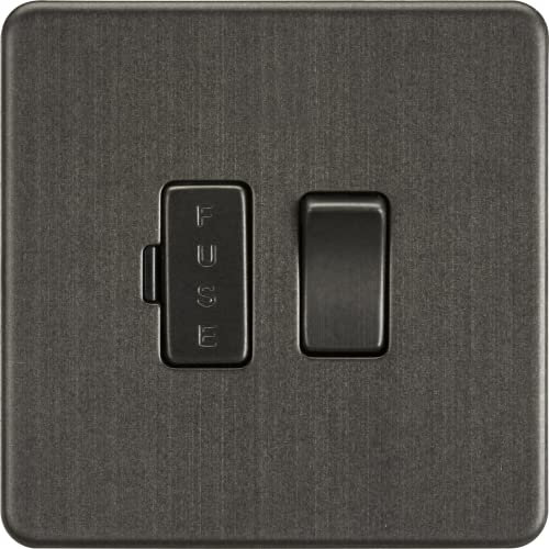 Knightsbridge SF6300SB Screwless 13A Switched Fused Spur Unit, Smoked Bronze