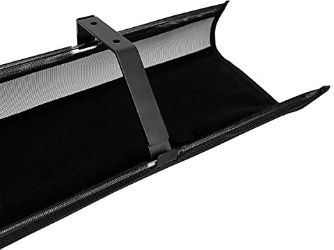VWINDESK Under Desk 23.5 Inch Mesh Fabric Cable Management Tray, Power Cable Holder, Cord Organizer, Make Wire Tidy for Height Adjustable Desk, Black