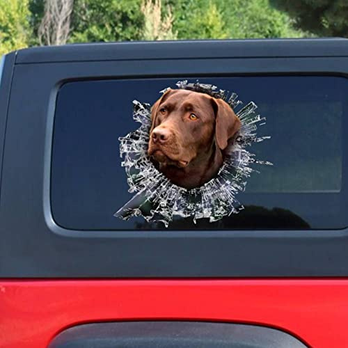 PBHYDK 2 Stück Labrador-Fensteraufkleber, Hunde-Auto-Aufkleber, Labrador-Aufkleber, Laptop, Koffer, LKW-Zubehör, Auto-Aufkleber, Dekoration, Aufkleber, lustiger Auto-Autoaufkleber