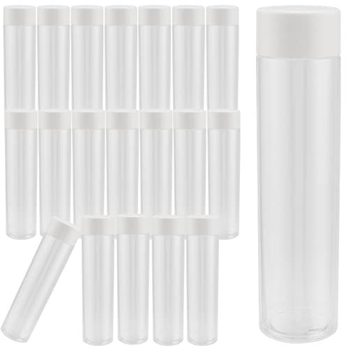 PINGEUI 20 Pack 12 OZ (350 ml) Clear PET Plastic Juice Bottles with White Lids, Empty Plastic Juice Bottles, Reusable Plastic Drink Bottles Bulk for Storing Smoothie, Juice