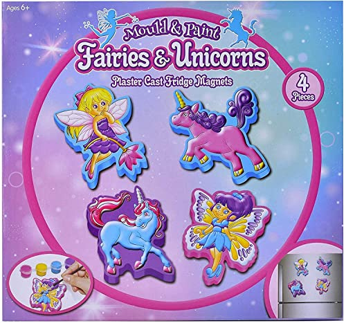Make Your Own Fairy Fridge Magnet - Fairies & Unicorn, Creative Fun, Game | Kids Craft Play | Personalise | Kitchen | Create & Decorate | Xmas Gift