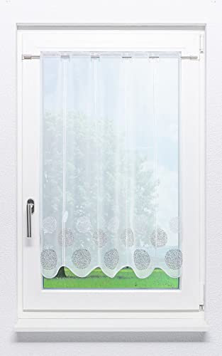LYSEL Scheibengardine Kringel Muster (Bx H) 112cm * 90cm Braun/grau-braun