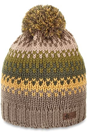 Sterntaler Baby - Jungen Mütze Baby Bommelstrickmütze Farbverlauf, braun, 55