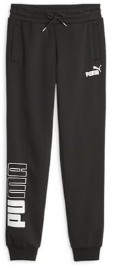PUMA Mädchen Power Colorblock Sweatpants FL G Gestrickte Hosen, Schwarz, 176