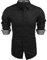 COOFANDY Herren Langarm Hemden Slim Fit Freizeithemd Diamant Muster Karohemd Business Hemd Party Hochzeit Hemden Modern Männer Klassisch Hemden Langarmhemd,2-Schwarz,M