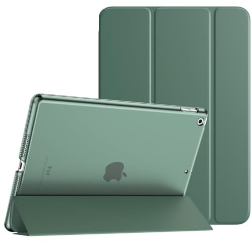 TiMOVO Hülle für iPad 9. Generation 2021/iPad 8. Generation 2020/iPad 7. Generation 2019, Ultra Dünn Durchscheinend Schutzhülle Smart Cover mit Auto Schlafen/Wachen für iPad 10,2 Zoll, Morandi Grün