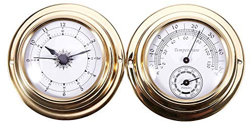 Hausdec Thermometer Hygrometer Barometer Watches Clock 2 Whole Set Weather Station Meter