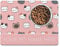 Personalised Cat Bowl Mat - Stylish Customised Pet Food Mat for Cats (Your Pink)