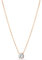 Einzelstück® minimalistische Halskette mit Kristall I 925 Sterling Silber, rosévergoldet I Zirkonia I Antiallergen & Nickelfrei I Klassischer Echtschmuck (Single Crystal Halskette Rosegold)