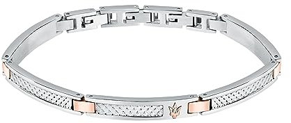 Maserati Herrenarmband aus Stahl, PVD-Roségold, Iconic Collection – JM423AVD23