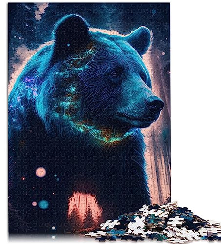 Puzzles für Erwachsene Lumos Bären 1000-teiliges Puzzle für Erwachsene Kinder Geeignet für Kinder ab 12 Jahren Papppuzzles eignen Sich als Geschenk für die ganze Familie Größe: 26 x 38 cm