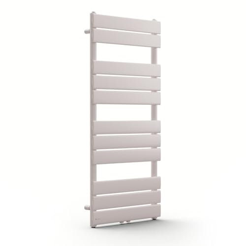 Blumfeldt Badheizkörper, Design Heizkörper Flach, Sparsamer Flachheizkörper Vertikal, 509 Watt Warmwasser Wandheizkörper für Badezimmer & Wohnzimmer, Leiser Vertikal Heizkörper mit Thermostat