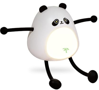 Annmore Nachtlicht Kinder Aaufladbares LED Nachtlampe Baby Panda Kinderzimmer Schlaflicht Kawaii Stimmungslichter