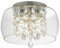 Deckenlampe Glas Metall Kristall IP44 rund Ø 28 cm H: 20 cm klein 3x G9 Chrom Klassisch Deckenleuchte Bad Badezimmerleuchte