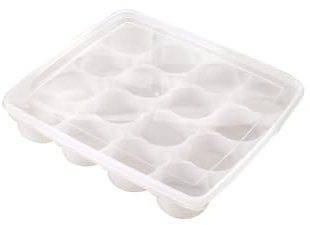 jojofuny Cupcake Organizer mit 16 Fächern aus Kunststoff, Weiß