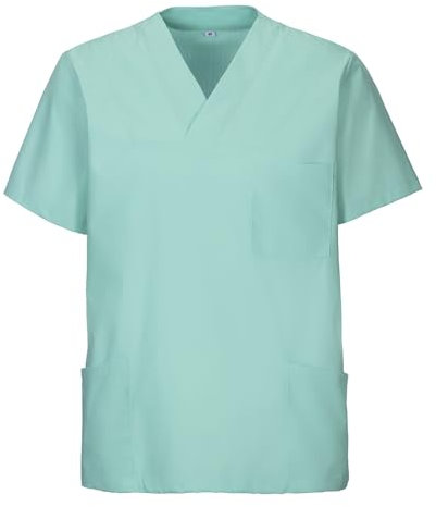 EXNER Medizinischer Schlupf-Kasack, OP-Kasack, Unisex, für Krankenpflege, Altenpflege, Farbe Mint, Größe L