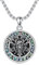 ROMANTIC WORK Chaîne viking en argent sterling 925 avec pendentif nœud celtique - Bijoux nordiques - Cadeau pour homme et femme, Argent sterling, Coquille d'ormeau