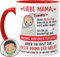 Tassenliebling® Mama Tasse personalisiert für frischgebackene Mütter - Liebe Mama diesen Muttertag kann es dir nicht selber sagen - Rot - Erster Muttertag - Geschenk für junge Mamas mit Baby