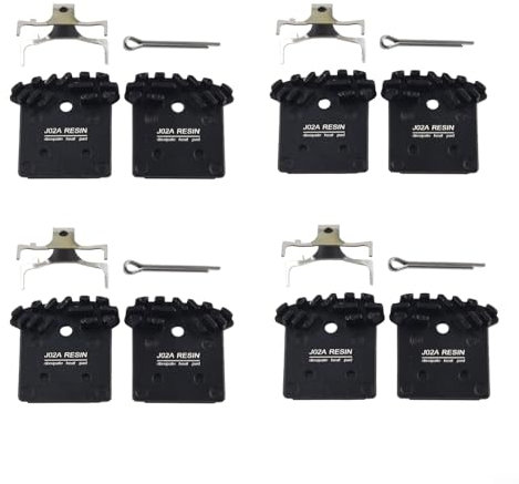 Gettimore Fahrrad-Bremsbeläge, 1–4 Paar Scheibenbremsbeläge für Fahrrad, J02A Harz Fahrrad Scheibenbremsbeläge kompatibel mit SLX Deore XT XTR M8000 Bremsbeläge (4 Paar)