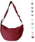LOCCY Damen Halbmond Crossbody Schultertasche, Hobo Halfmoon Bag Einfarbige Nylon Crossbody Bag Damen Halbmond Schultertasche mit verstellbarer Schultergurt für Damen Reisen(Burgund)