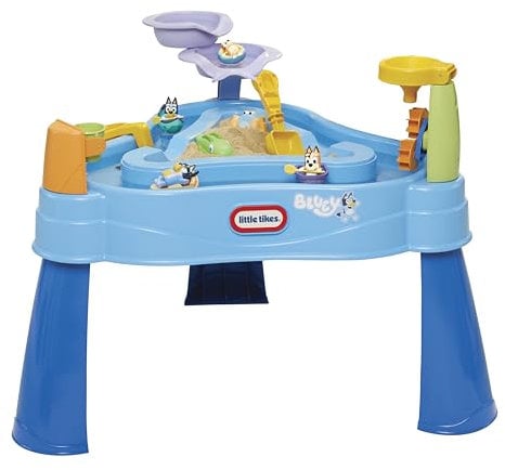 little tikes Bluey Beach Water Table - Fornita con 6 Accessori, Gioco Attivo per Bambini e Bambine - età 1-6 Anni