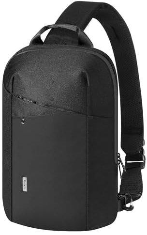 MOKO Compact EDC Sling Sac pour Un Nouveau iPad Pro M4 de 13 Pouces et Air M2 2024, Sac à bandoulière à épaule à Poitrine Minimaliste, Single Small Daypack pour 13 '' MacBook Air M3 / Pro, Noir