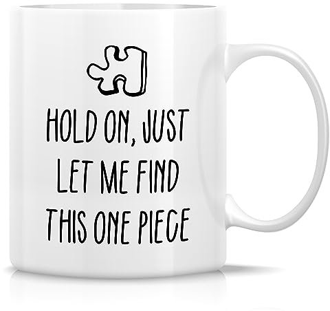 XIOXJK Divertente Puzzle Tazza Regalo Puzzle Lover Let Me Find This One Piece 11 Oz Tazza da caffè in Ceramica - Sarcastico Sarcasmo Ispirazione Regalo di Compleanno per Uomo Donna Lui L