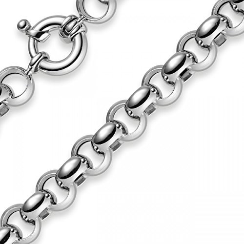 11mm Kette Collier Erbskette Halskette 585 Gold Weißgold 45cm